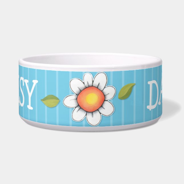 Écuelle Daisy Joy blue Dog Pet Bowl (Devant)