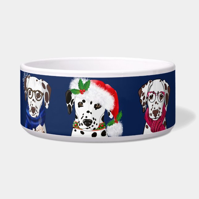 Écuelle Dalmatiens de Noël (Devant)