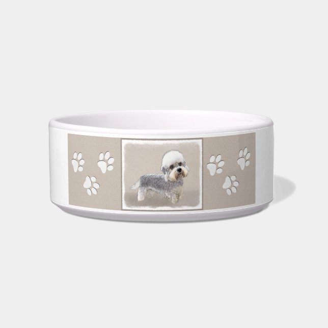 Écuelle Dandie Dinmont Terrier Peinture originale de Chien (Droite)