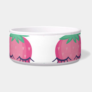 Écuelle Des fraises endormies, mignonnes motifs.