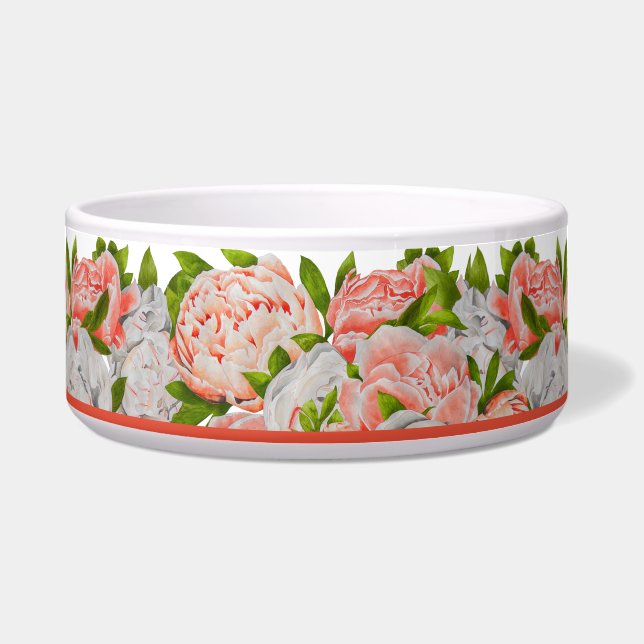 Écuelle Des pivoines assortées sur un bol de salade (Devant)