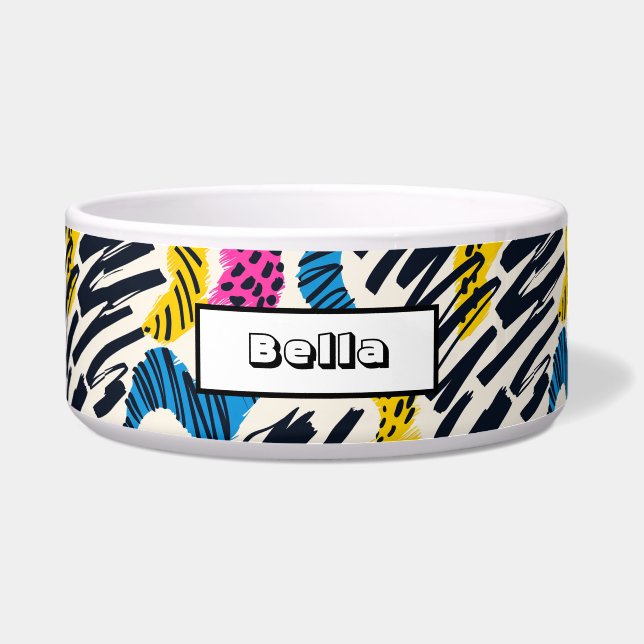 Écuelle Dessin abstrait coloré amusant de motifs animaux (Devant)