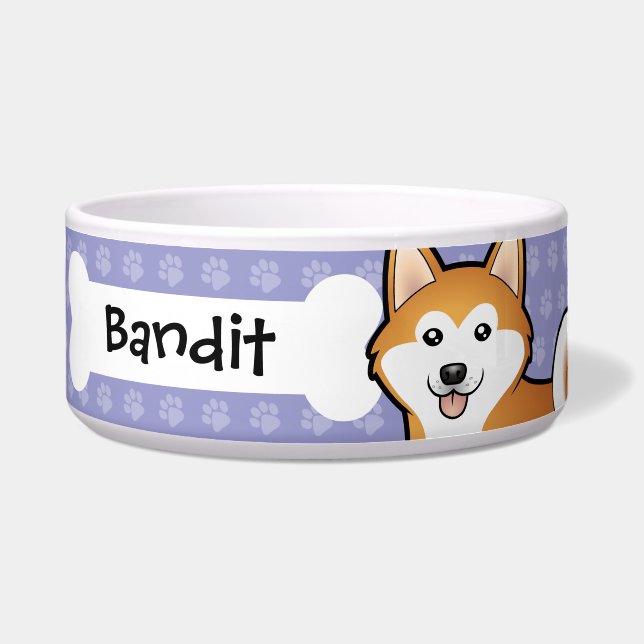 Écuelle Dessin Akita Inu / Shiba Inu (Devant)