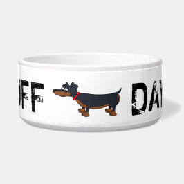 Écuelle Dessin de Ruff Day Dachshund Dog Pet Food Bowl
