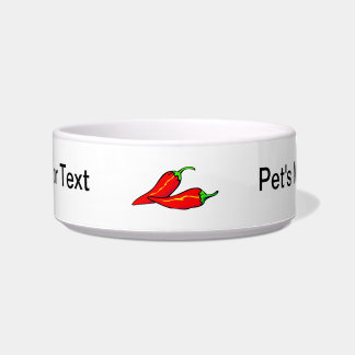 Écuelle Deux poivrons de piment rouge de côté