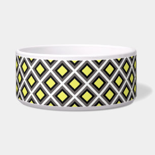 Écuelle Diamants d'ikat gris foncé, noir, jaune par STaylo