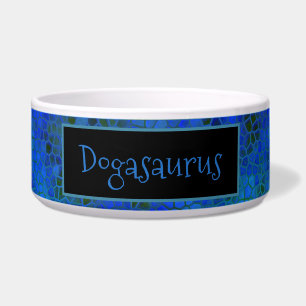 Écuelle Dinosaure bleu personnalisé Cacher