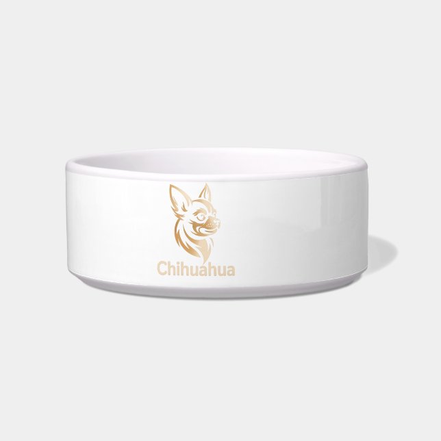 Écuelle Diseño Premium de Chihuahua en Dorado (Devant)