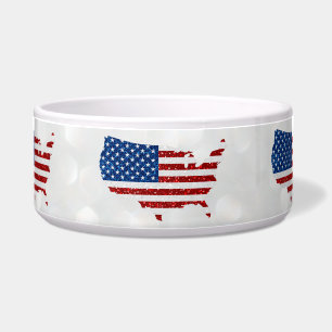 Écuelle Drapeau américain étoiles et bandes 4 juillet Pail