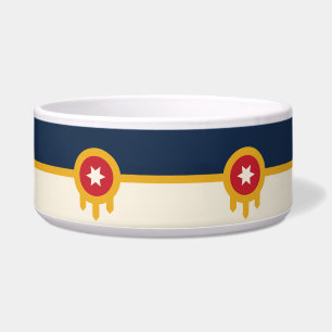 Écuelle Drapeau de la ville de Tulsa sur le bol pour anima