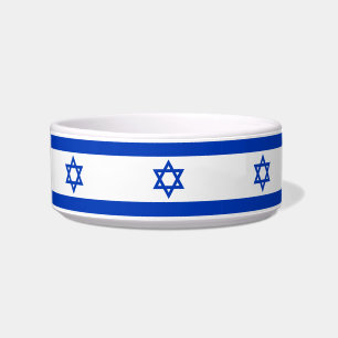 Écuelle Drapeau d'Israël motif moderne patriotique chien c