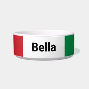Écuelle Drapeau italien et surnom vert blanc et rouge pour