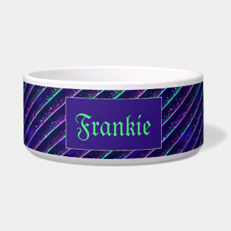 Écuelle Éffrayant Purple & Green Parties scintillant Pet B