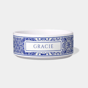Écuelle Elégant Customisé Blue White Carrelage Motif anima