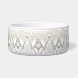 Écuelle Elégante crème blanche Coeur en céramique Pet Bowl