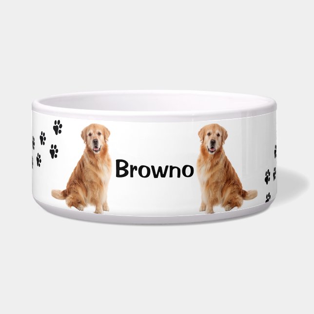 Écuelle Empreinte de chien d'essayeur d'or personnalisée (Devant)
