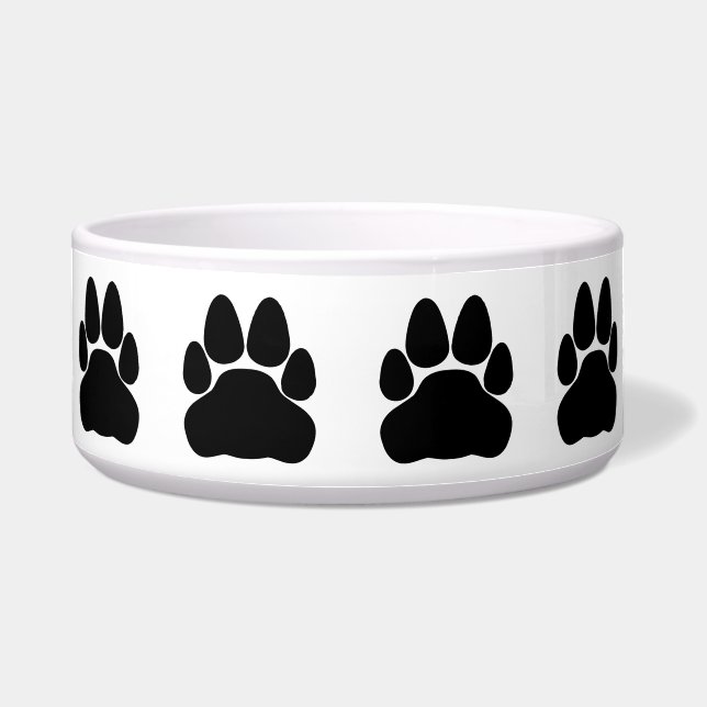 Écuelle Empreinte de patte de chat noir (Devant)
