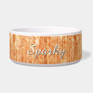 Écuelle Empreinte en bois de bambou orange brillant Monogr