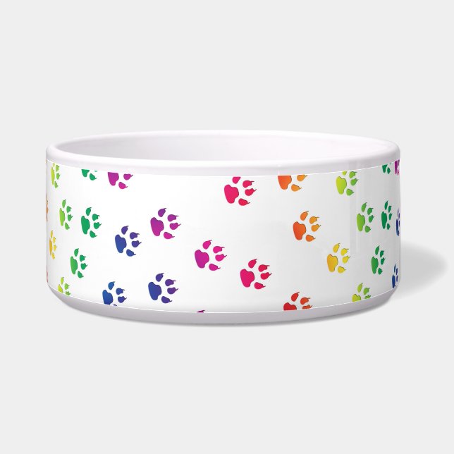 Écuelle Empreintes de pattes colorés (Droite)