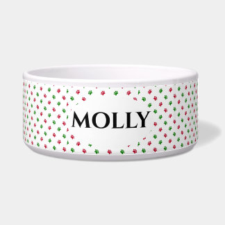Écuelle Empreintes de pattes du Christmas Dog Bowl