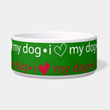 Empreintes de pattes du Christmas Dog Bowl