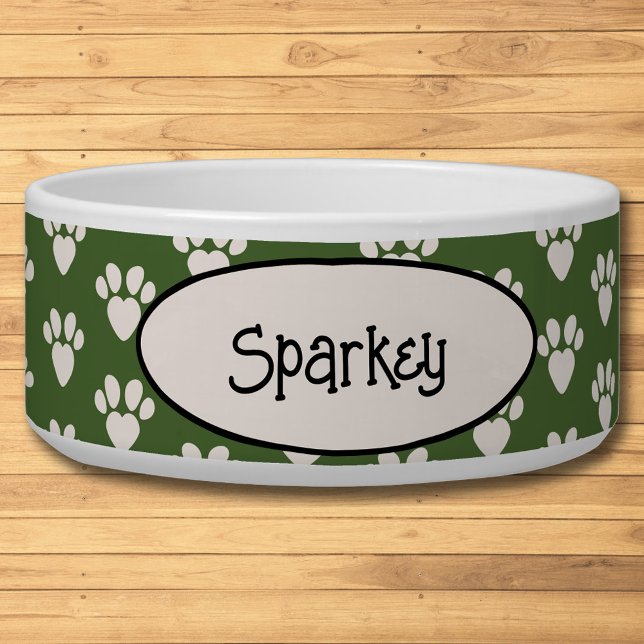 Écuelle Empreintes vert et blanc (Créateur téléchargé)