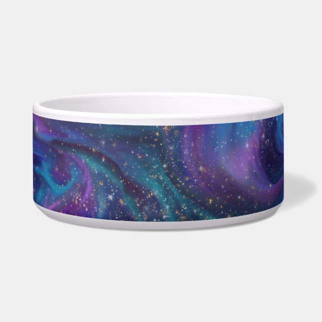 Écuelle Encre cosmique | Turquoise bleu violet Galaxie Neb (Devant)