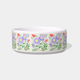 Écuelle Ensemble de fleurs peintes en aquarelle