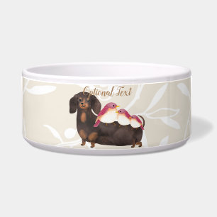 Écuelle Famille Dachshund et Birds