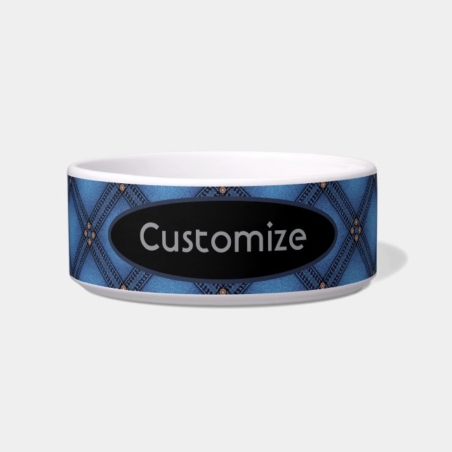 Écuelle Faux Denim Texture Animal (Devant)