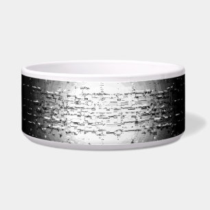 Écuelle Faux Sheet Metal Metalic Industrial Pet Bowl