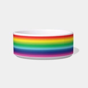Écuelle Fierté lgbtq drapeau arc-en-ciel couleurs chien,