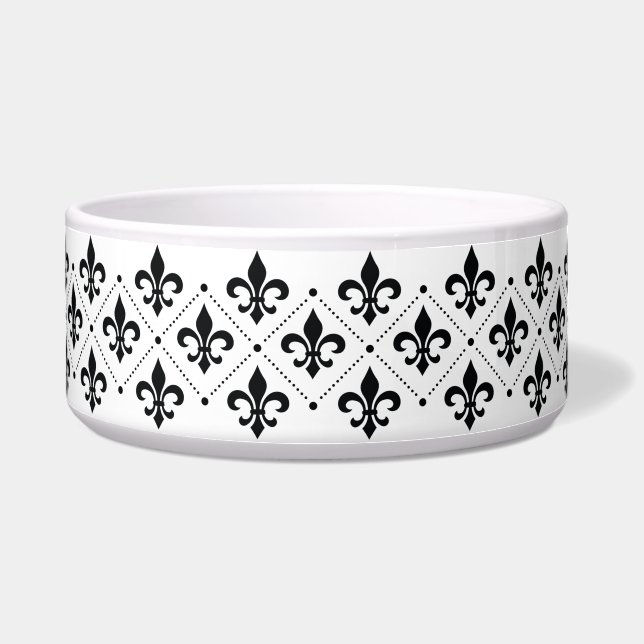 Écuelle Fleur de Lis Chien Fleur de Lis Chat Pet Bowl (Devant)