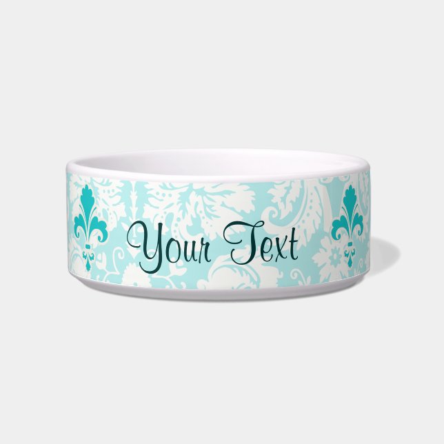 Écuelle Fleur turquoise de lis (Devant)