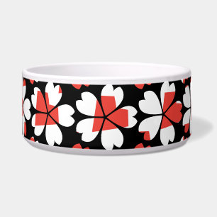 Écuelle Fleurs blanches rouges mignons motif