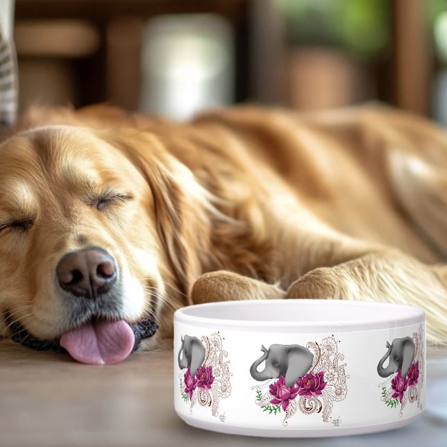 Écuelle Fleurs de lotus henné éléphant (Créateur téléchargé)