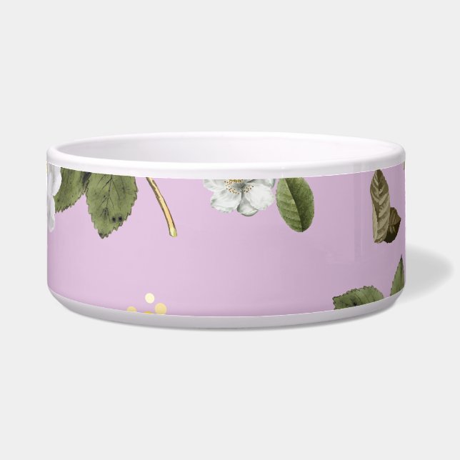 Écuelle Fleurs jaunes et roses blanches 5 (Devant)