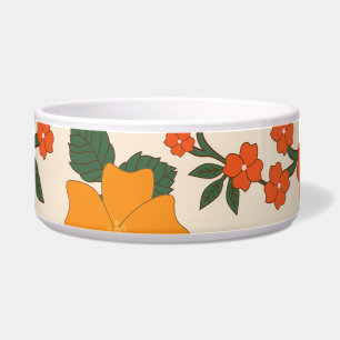 Écuelle Fleurs Oranges, Motif Floral, Motif De Fleurs
