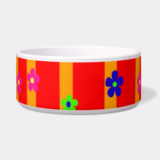 Écuelle Fleurs Pet Bowl, (Devant)