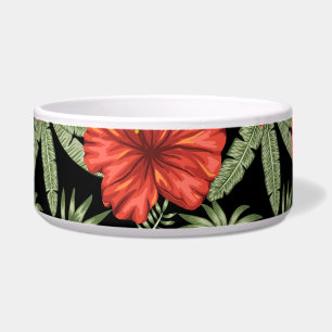 Écuelle Fleurs tropicales rouges sans coutures motif vert