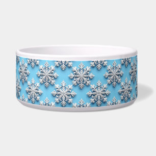 Écuelle Flocons de neige 3d bleus