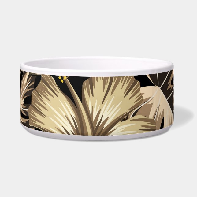 Écuelle Floral Motif sans couture avec Feuilles. (Devant)