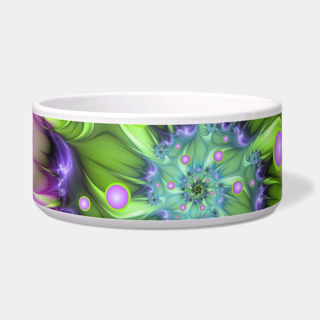 Écuelle Formes arrondies de spirale colorées Art fractal A (Devant)