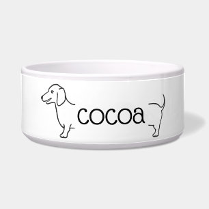 Écuelle Frontière de Chien Dachshund Nom du doxie mou