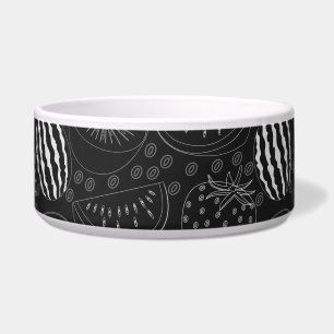 Écuelle Fruit sans couture motif noir et blanc Tropical