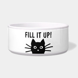Écuelle Funny Black Cat - Remplissez-le ! Fun Kitty Food B