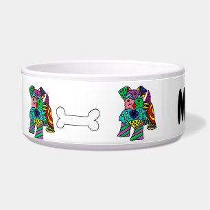 Écuelle Funny Miniature Schnauzer Dog Art Abstrait