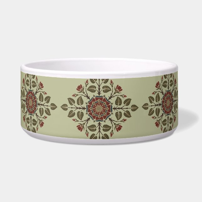 Écuelle G.A. Audsley Art Nouveau Rose Floral Pattern (Devant)
