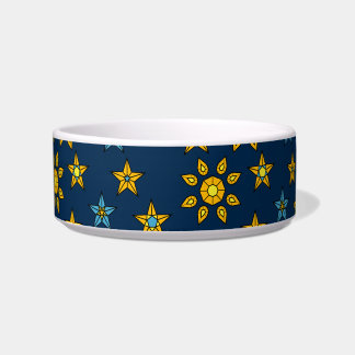 Écuelle Galaxy Orange et Blue Sun et Stars Gems Motif