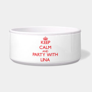 Écuelle Gardez le calme et la partie avec Lina
